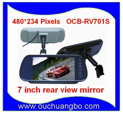 China Ouchuangbo 7 Inch 480 x 243 TFT LCD Car Rear View Mirror Parking Rearview Monitor for sale