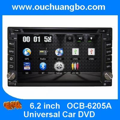 China Ouchuangbo Touch Screen GPS Navigation for Universal Car DVD Video System RDS Bluetooth OCB-6205A for sale