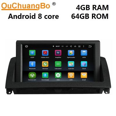 China Ouchuangbo original car style 8 inch car audio gps for Mercedes Benz W204 C200 C220 C300 2007-2011 android 9.0 OS 4+64 for sale