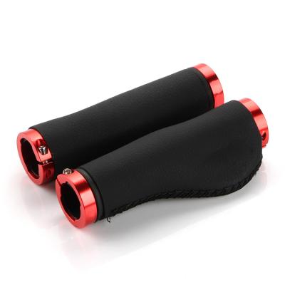 China Aluminum Alloy Double Ring Lock Aluminum Alloy Bicycle Grips MTB Bike Grip Grips Non-Slip Cycling Grips Bikes Handlebar for sale