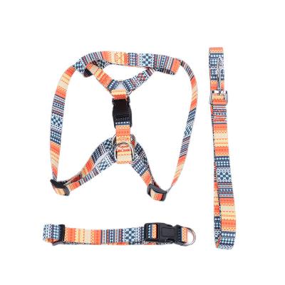 China Adjustable Dog Cat Harness Leash Set Quick Release Factory Price High Quality Custom Made Soft Pet And Collar for sale