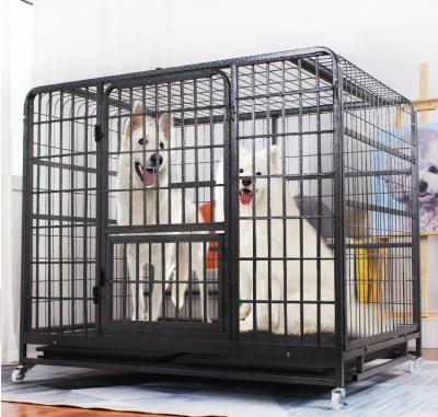 China Hot Sale Large Stainless Steel SC102 SC103 Stainless Steel Material Foldable Dog Cat Carrier Animal Cage Viable for sale