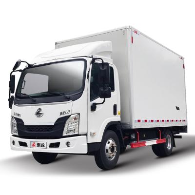 China New used 4x2 van box Dongfeng 109hp euro4 delivery truck left drive 6 wheeler small diesel mini truck lorry < 4L for sale