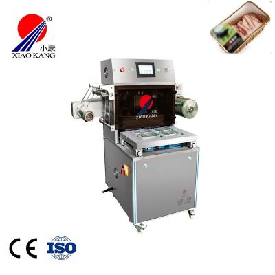 China DH-ZQ Automatic Food Card Tray Sealing Machine Vacuum Packing for Sausage Fish Meat Sandwich for sale