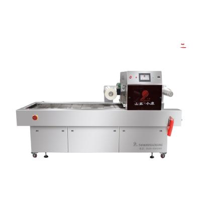 China New Performance 2021 Automatic Wrapping Machine Perfect Sealing Meat Fish Shrimp Atmosphere Tray Modified Continuous Sealer CE ISO Certificate for sale