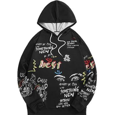 China Anti-wrinkle Men's 100% Cotton Custom Printed Drop Shoulder Hoodies Oversize Pullover Hoodie For Men Sweatshirt for sale