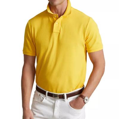 China Breathable Wholesale Hot Selling Design Polo Shirts Custom Logo Polyester Solid Color Uniform Golf Polo Shirt For Men for sale