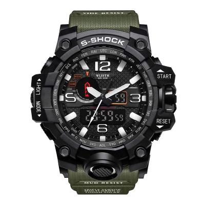 China S8012 G Digital Luminous Analog Watch Sports Shock Waterproof Luminous Alarm Watch Cheap Black Men for sale