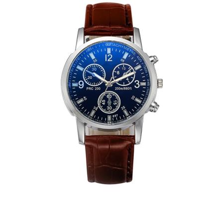 China Non-specific Men's Quartz Blue Ray Watch Leather Analog Watches 2019 Top Brand Luxury Men's Casual Wristwatches for sale