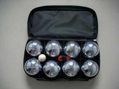 China 8 Ball 73mm Metal Bocce,metal boules sets,Petanque Set- single high quality nylon bag for sale