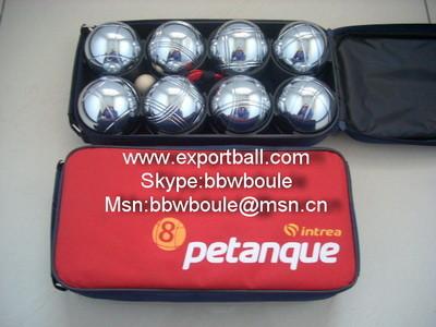 Chine les jeux de jardin, boules en gros de petanque d'usine ont placé 8 PCs dans le sac en nylon à vendre