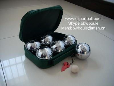 Chine vente en gros d'usine/ensemble au détail de petanque dans le sac en nylon avec la fermeture éclair, boîte en bois, boîte en aluminium à vendre