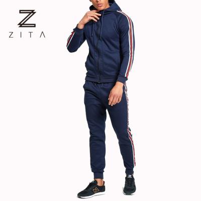 China Newest Design Men's Jogging Tracksuit Wholesale Fitness Gym Breathable Side Stripe Apparel Customized Adults For Men's Fall 100pcs for sale