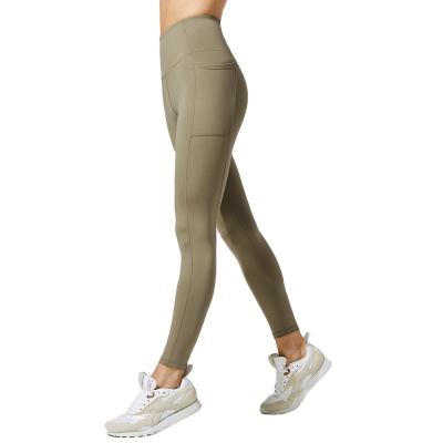 China Latest Full Length Super Soft Workout Custom Breathable Side Pocket Running Legging For Women Sport for sale