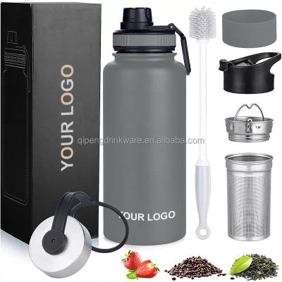 China 32oz 40oz PORTABLE Vacuum Sport Double Wall Stainless Steel Thermo Drink Insulated Water Bottles With Filter for sale