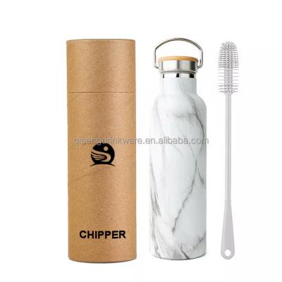 China ] Hot Customized PORTABLE Logo Sport Drink Double Walled Stainless Steel Vacuum Water Bottle With Handle Lid for sale