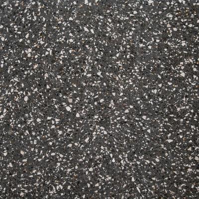 China 600x600 3d Rustic Interior Ceramic Floor and Wall Terrazzo Tiles Black Marble Look Porcelain Tiles for Living Room for sale