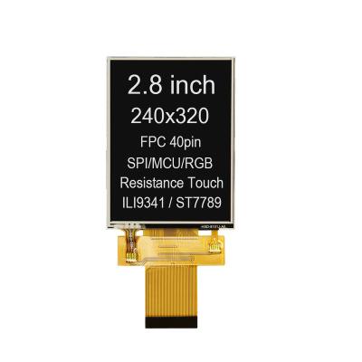 China Industrial Application Fast Delivery 240x320 40 Pin FPC 2.8 Inch TFT LCD Touch Screen for sale