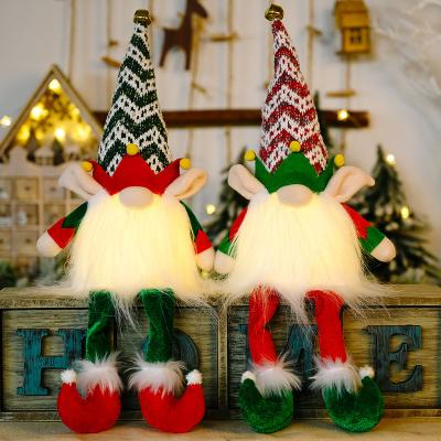 China Christmas Decoration New Product Christmas Elf Light Up Rudolph Doll Christmas Faceless Doll for sale