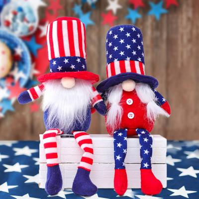 China 4th of July Gnome Ornament New Products Border Us Independence Day Long Legs Hat Gnome Doll Elf Doll Ornaments Home Decoration Supplies for sale