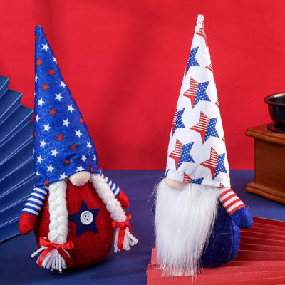 China 4th of July gnome Holiday Decoration Plush Doll American Independence Day Gnomes Valentine Gnomes Decoration for sale