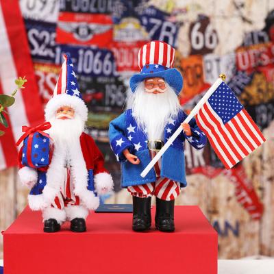 China 4th of July Gnome Ornament Independence Day National Day Participation Flag American Uncle Sam Standing Old Man Doll Ornament for sale