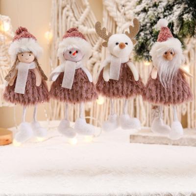 China Creative Mini Christmas Decorations/Gift Santa Claus Snow Doll Christmas Tree Hanging Doll for sale