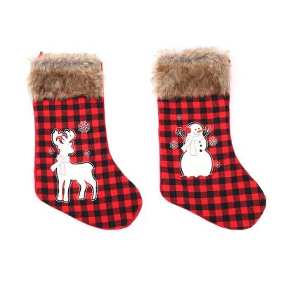 China Wholesale Festival Decoration Christmas Candy Gift Jars Decoration Santa Candy Bag Christmas Stocking Socks for sale