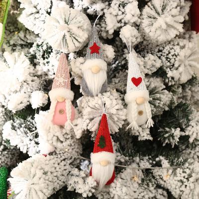 China Christmas Decoration Christmas Decoration Knitted Christmas Elf Doll Old Man Wholesale Gnome Hanging Tree Faceless for sale