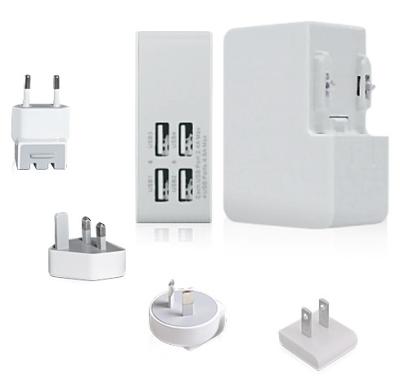 China US plug 4 USB universal adapter mini travel adapter for sale