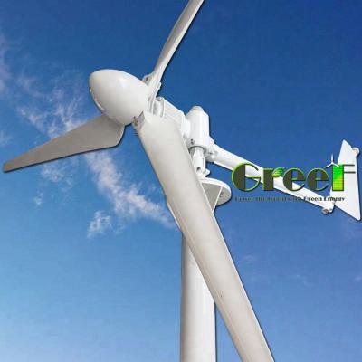 China Aluminum body+copper wire+Nd-Fe-B horizontal axis wind turbine 3kW off grid on grid wind generator for sale