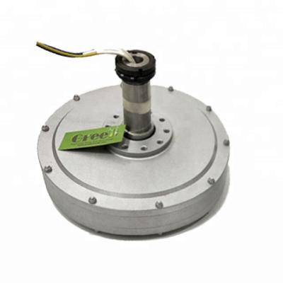 China Aluminum body+copper wire+Nd-Fe-B 500W 200rpm 30Vac Axial Flux Permanent Magnet Coreless Generator for sale