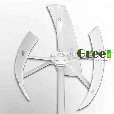 China New arrival in aluminum body+copper wire+Nd-Fe-B! 500W Roof Mounted Wind Turbine , Vertical Shaft Off-Grid Windmills For Electricity for sale