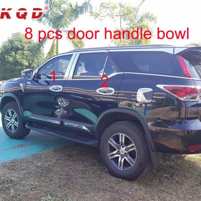 China Pre-attached with 3M Self Adhesive Decorative Body Kits Chrome and Black 8 Pcs Door Handle Cup for Fortune 2017 for sale