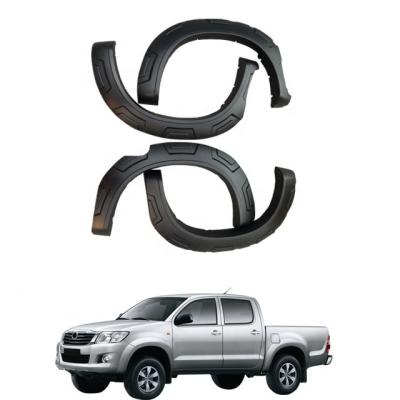 China Pre-attached with 3M glue black exterior accessories wheel arch fender flares for hilux Vigo 2012 for sale