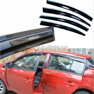 China 3M Adhesive Tape PC Black Auto Accessories Window Door Sun Shades Rain Shield Wind Deflector For Toyota Yaris 2014 for sale