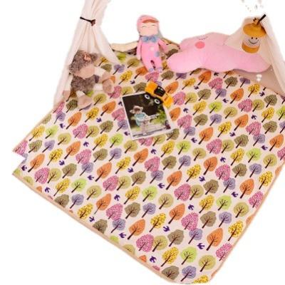 China 2021 New INS Square Pearl Cotton Baby Playmat Quilted Bottom Non-slip Baby Blanket Game Playmat Square 120cm*120cm for sale