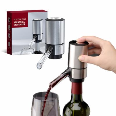 China Gift-Wine Home Smart Aerator Wine Decanter One Touch Accessories Bar Barware Party Electric Wine Dispenser for Wedding for sale