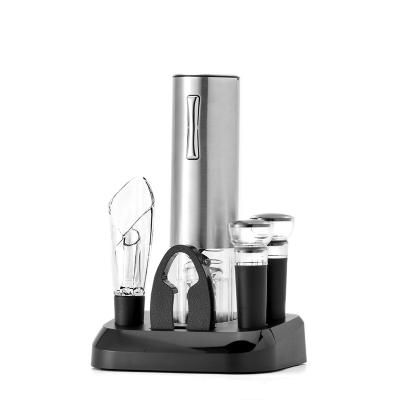 China Home Party Barware Bar Accessories Electric Wine Opener Set, Battery Operated Bottle Corkscrew Reusable Wine Bottle Openers with Accessories for Kitchen Party for sale