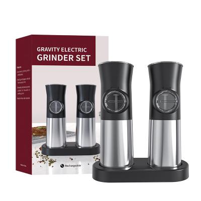 China Sustainable New Style Automatic Adjustable Coarseness Electric Salt and Pepper Grinder Set (2 Pack) for sale