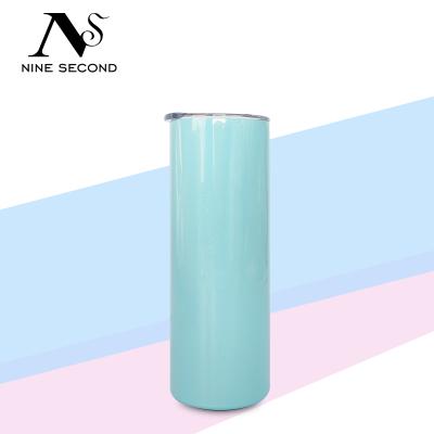 China Viable Us Warehouse Sublimation Blank 20oz Lean Rainbow Shimmer Tumbler Stainless Steel Vacuum Insulated Straight Tumbler for sale