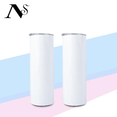 China Viable Wholesale Seamless 2021 20oz Sublimation Straight UV Color Changing Stainless Steel Tumblers With Straw And Plastic Slide Cover for sale