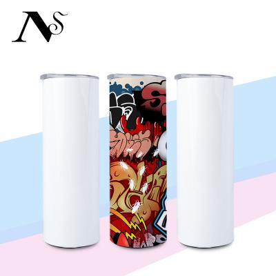 China Sustainable US Warehouse 20 oz 30 oz Mugs Straight Lean Empty Double Wall Stainless Steel Sublimation Tumblers for sale