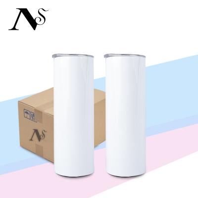 China Viable Wholesale Sublimation Tumbler Stainless Steel Double Wall 15oz 20oz 30oz Sublimation Blanks Skinny Tumbler With Straw for sale