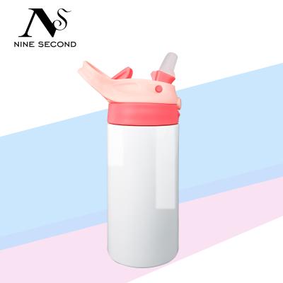 China USA Viable Shipping 12 oz Double Wall Stainless Steel Vacuum Blank Handle Mug Kids Steel Baby Sublimation Travel Mug Sippy Tumblers for sale