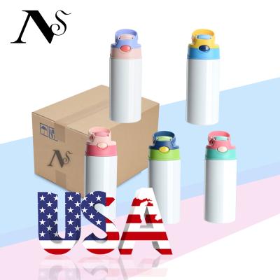 China USA Warehouse Viable Tumbler 12oz 20oz Sublimation Sippy Mug Kids Water Mug Sublimation Blanks Stainless Steel Kids Sublimation Tumbler for sale