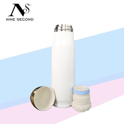 China Custom Viable Wholesale Sublimation Logo Bullet Tumblers Insulated Thermoses Stainless Steel Vacuum Bullet Tumbler With Leak Proof Cover for sale