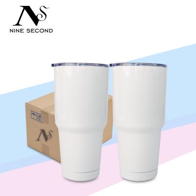 China 30oz Sublimation Tumbler Cups Powder Coating Car Mug Travel Viable Coffee Mug Insulated Vacuum Thermal Tumbler For Laser Engraving for sale