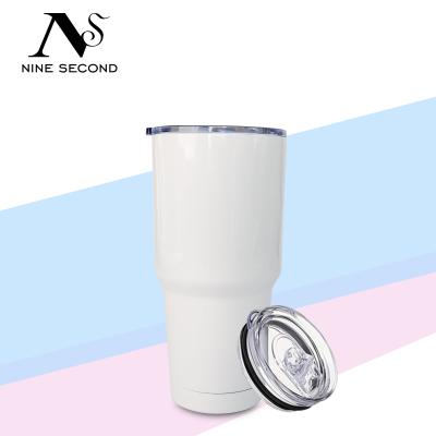 China Wholesale 30oz Double Wall Viable Stainless Steel Beer Blank Sublimation Car White Tumbler for sale