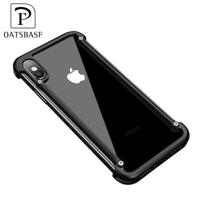 China Fashion Mobile Phone Accessories Shockproof Aluminum Metal Back Cover For iPhone Xs Max PF02373 for sale